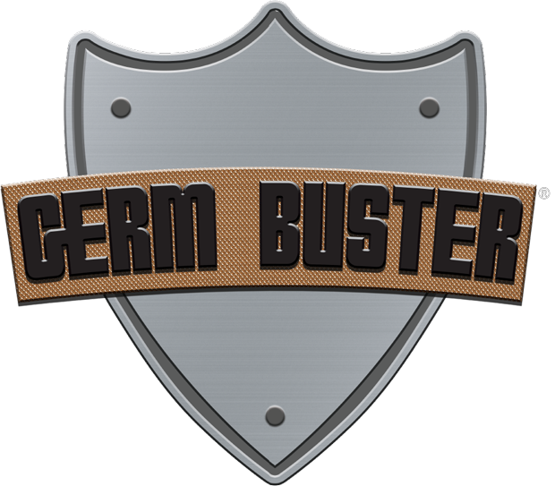 Germ Buster® Logo highlighting the killing properties of antimicrobial copper.