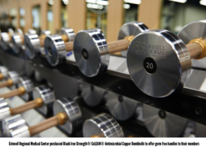 Black Iron Strength® Custom Dumbbells with Antimicrobial Copper given the user 24/7 protection from germs.